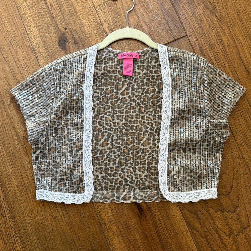 Betsey Johnson Bolero - Leopard Print, Sequins